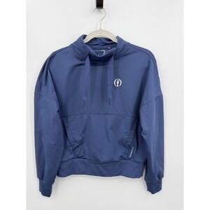Zero Restriction Funnel Neck Pullover Women XS Blue Long Sleeve Golf Athletic